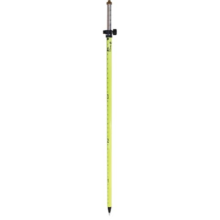 Sitepro 8Ft Twist-Lock Prism Pole, Flo-Yellow, 10ths/Metric 07-4708-TMA-FY